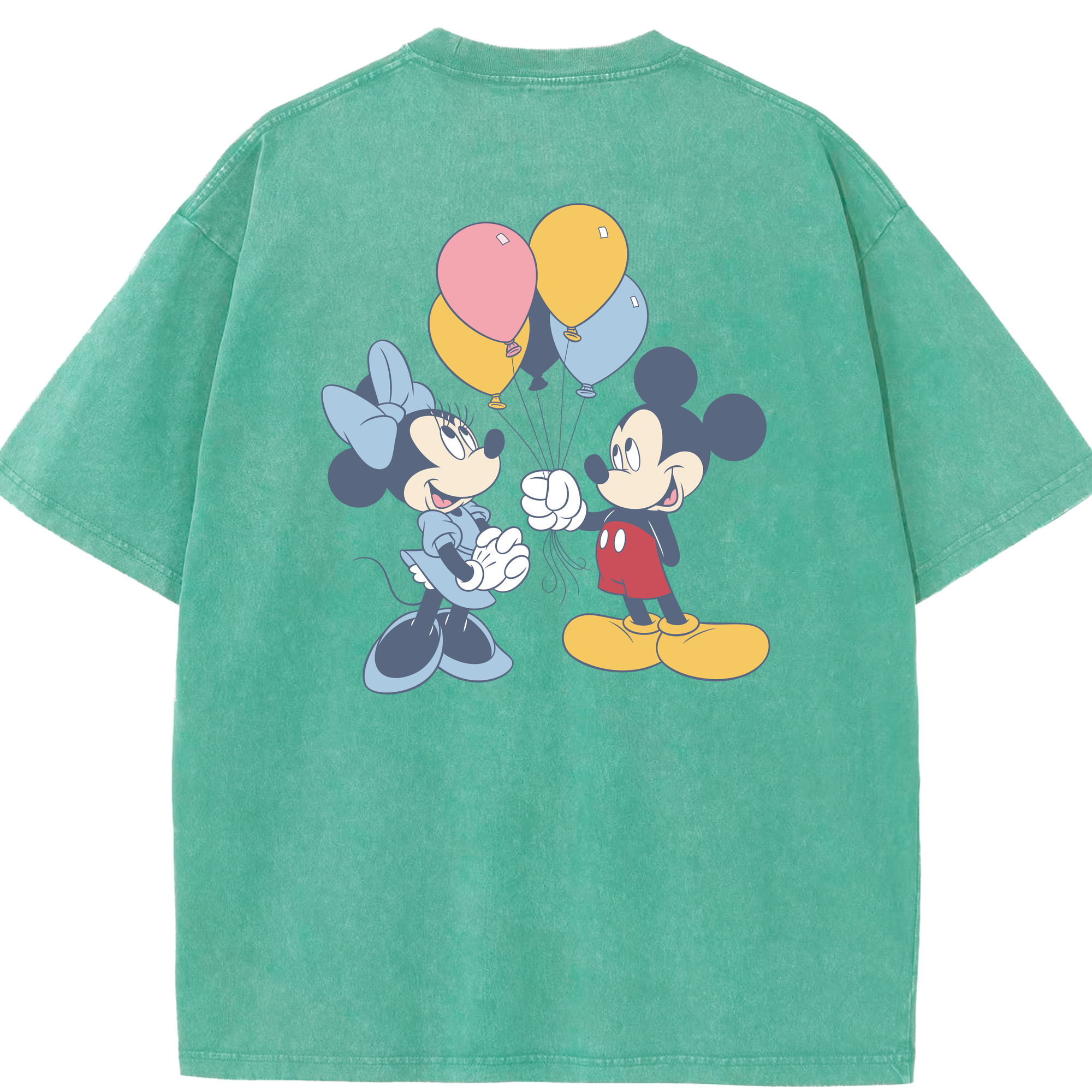 （画像用） ミッキーマウス Mickey Mouse 綿100% ヴィンテージ風 半袖Tシャツ（背面プリント）